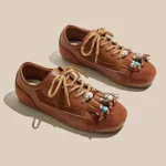 Retro Women’s Flat Sneakers – Lace-Up Casual Split Leather Shoes | Unitypuremax 6