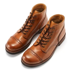 IronRidge™ Handmade Men Combat Boots – Waterproof Cow Leather Retro Outdoor Ankle Boots 1