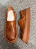 UrbanEase™ Men’s Genuine Leather Platform Loafers – Summer Slip-On Vintage Casual Shoes 5