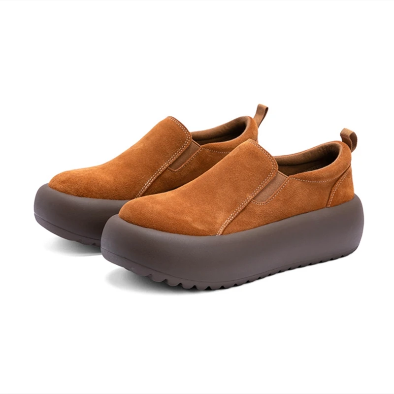 Originality™ Women’s Platform Loafers – Genuine Leather Slip-On Retro Sneakers 1