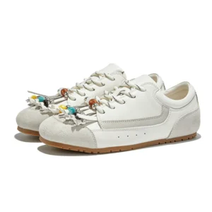 Retro Women’s Flat Sneakers – Lace-Up Casual Split Leather Shoes | Unitypuremax 2