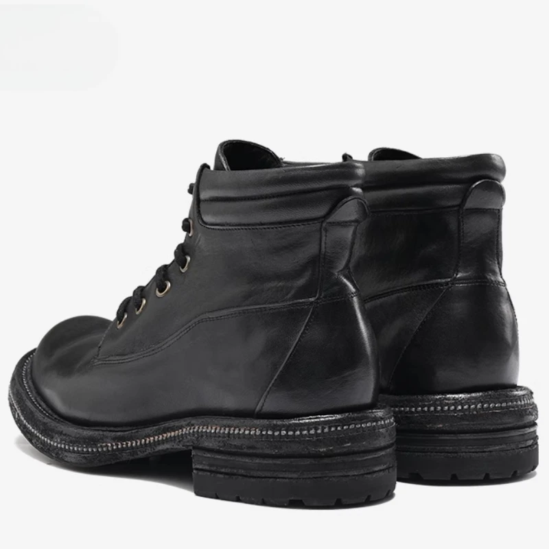 IronHide™ Handmade Horse Leather Work Boots – Retro Men’s Outdoor Thick Sole Casual Shoes 4