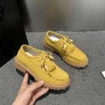 Heritage Step™ Women’s Suede Moccasins – Lace-Up Thick-Soled Loafers for Spring & Autumn 3