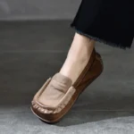 NomadEase™ Women’s Cow Suede Platform Wedge Flats – Handmade Slip-On Ethnic Wedge Shoes for Spring & Summer 5