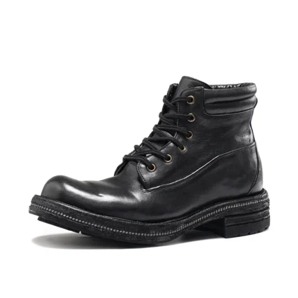 IronHide™ Handmade Horse Leather Work Boots – Retro Men’s Outdoor Thick Sole Casual Shoes 2