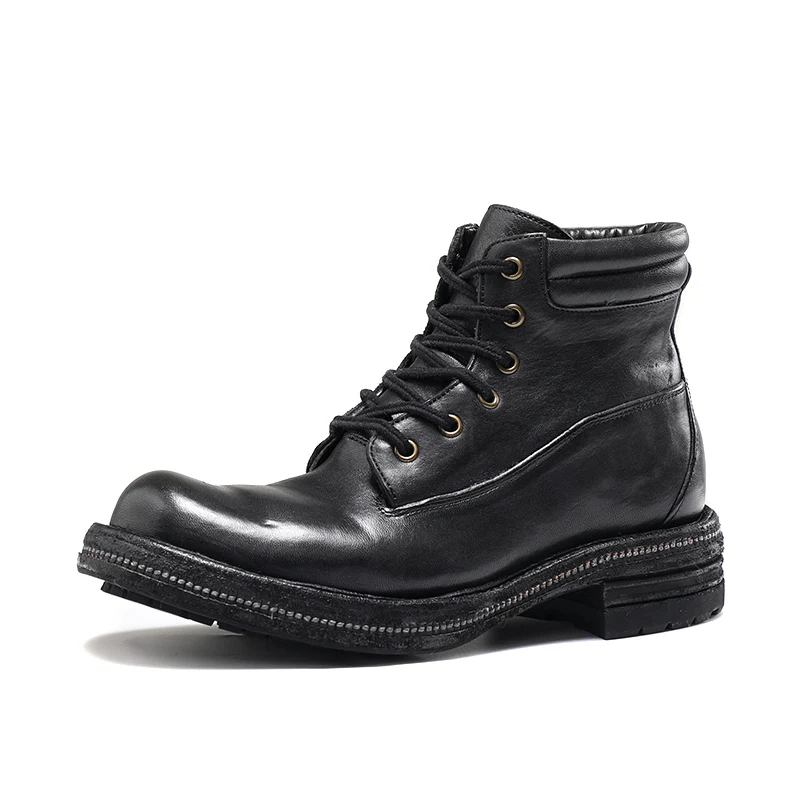 IronHide™ Handmade Horse Leather Work Boots – Retro Men’s Outdoor Thick Sole Casual Shoes 2