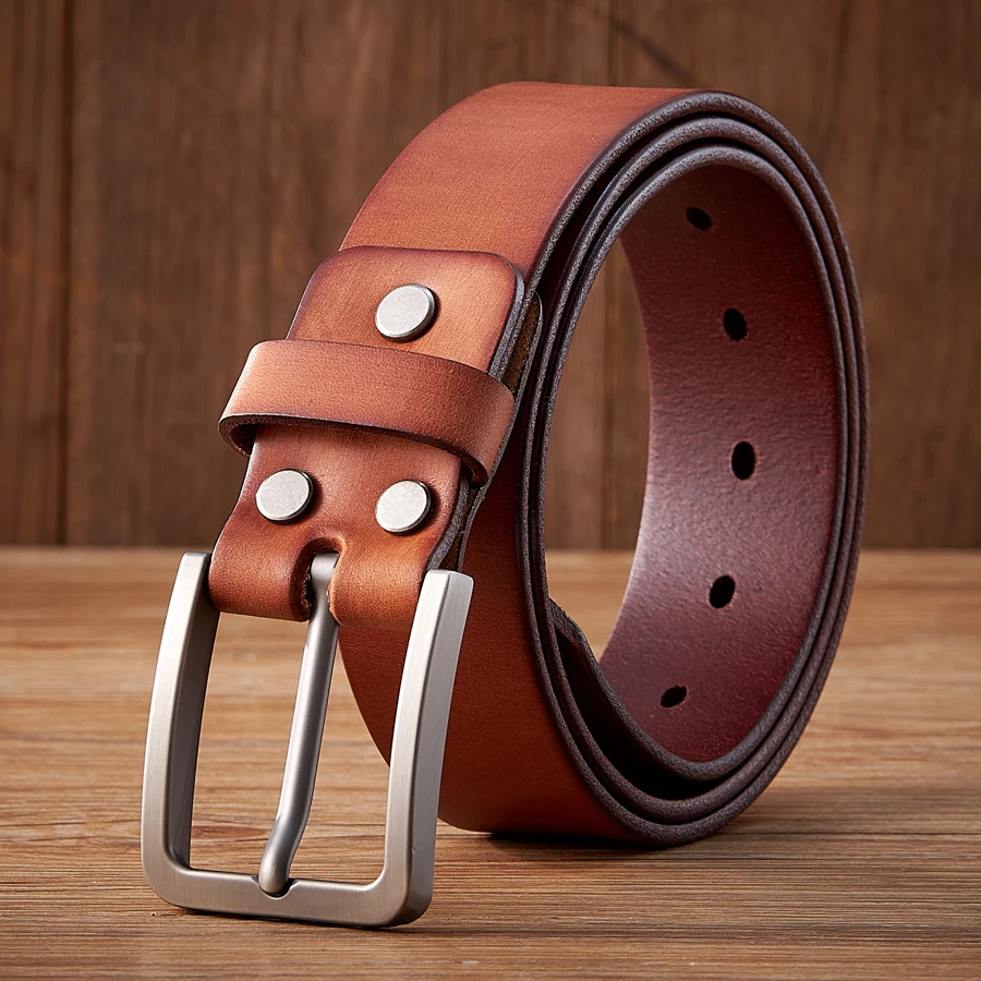 UNITYPUREMAX™ 3.8CM Genuine Vintage Leather Belt For Men – Classic Cowhide Strap for Jeans 3