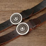 PrestigeCraft™ 3.8CM Genuine Leather Men’s Belt – Thick Cowhide Cowboy & Jeans Belt with Smooth Buckle 4