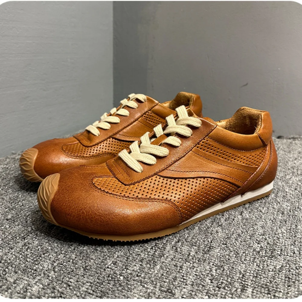 IronStride™ Handmade Horsehide Sneakers – Men’s Premium Leather Running Shoes 1
