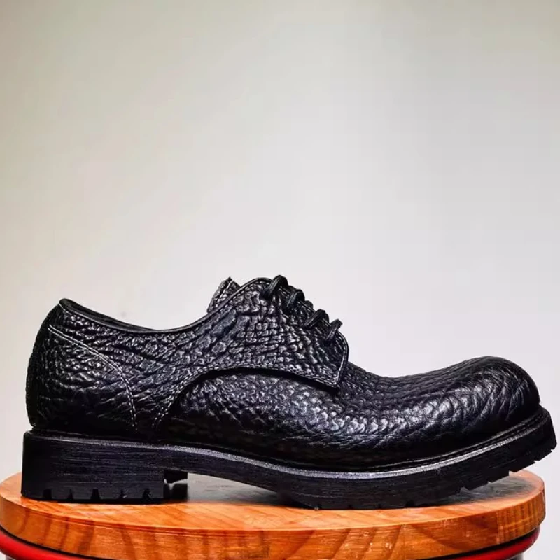 BisonCraft™ Goodyear-Welted Derby Shoes – Handmade Genuine Leather Men’s Dress Shoes 4