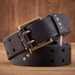 UNITYPUREMAX™ 3.8CM Men’s Genuine Leather Tactical Belt – Double-Needle Buckle 2