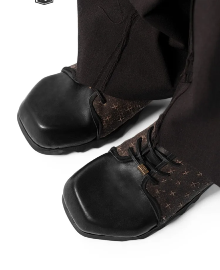 Retro Square Toe Men’s Leather Sneakers – Handmade Casual Shoes | UNITYPUREMAX™