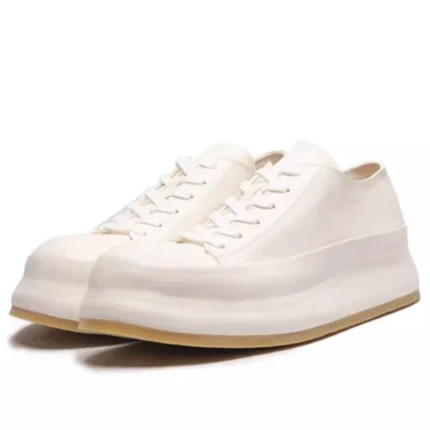 UNITYPUREMAX™ Washed Horse Leather Couple Sneakers – Retro Thick Sole Genuine Leather Casual Shoes 2