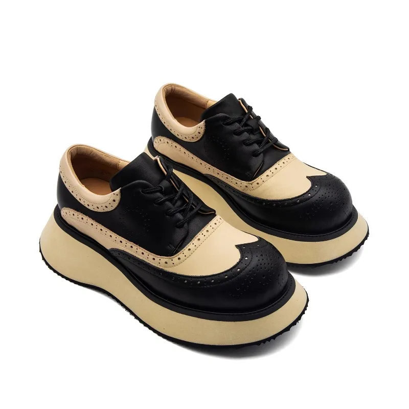 UNITYPUREMAX™ Men’s Europe/American Wide Version Derby Shoes – Genuine Leather Thick Bottom Height Increasing Casual Shoes 2