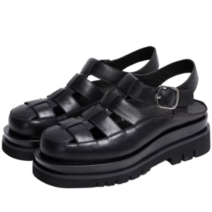UNITYPUREMAX™ Men’s Roman Gladiator Platform Sandals – Genuine Leather Thick Sole Summer Beach Shoes