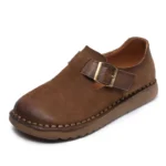 Women’s Retro Leather Loafers | UnityPuremax™ Handmade Slip-On Flats 2