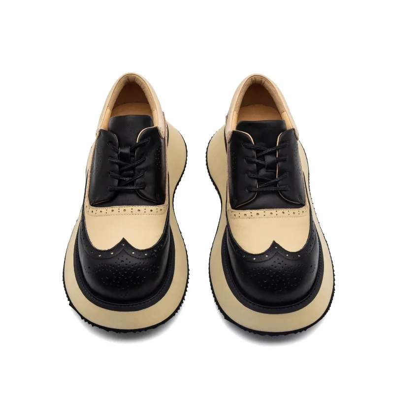 UNITYPUREMAX™ Men’s Europe/American Wide Version Derby Shoes – Genuine Leather Thick Bottom Height Increasing Casual Shoes 3