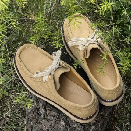 Handmade Cow Suede Leather Dress Loafers – Vintage British Men’s Wedding & Office Shoes 2