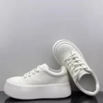 UNITYPUREMAX Little White™ — Korean Genuine Leather Height-Boost Sneakers, Hidden 5–8cm Lift, Sponge-Cake Sole, White/Black, Sizes 38–43 4