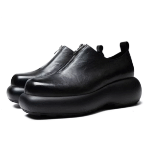 UNITYPUREMAX™ Men’s Derby Zipper Height Increasing Shoes – Genuine Leather Thick Sole Casual Sneakers