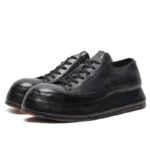 UNITYPUREMAX™ Washed Horse Leather Couple Sneakers – Retro Thick Sole Genuine Leather Casual Shoes 3