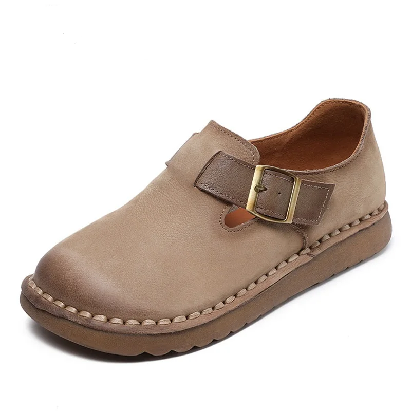 Women’s Retro Leather Loafers | UnityPuremax™ Handmade Slip-On Flats