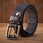 UNITYPUREMAX™ 3.8CM Men’s Genuine Leather Tactical Belt – Double-Needle Buckle 5