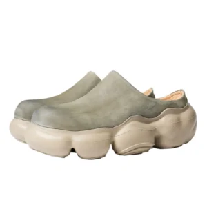 ElevateEase™ Men’s Genuine Leather Half Slippers Height-Boost Clogs 5–8cm 1