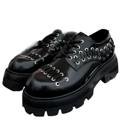 UNITYPUREMAX™ European Rivet Buckle Derby Shoes – Men’s Genuine Leather Casual Height Increasing Shoes 2