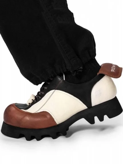 VintageFusion™ Mixed Colors Derby Shoes – Handmade Men’s Genuine Leather Platform Shoes 2