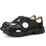 Stride™ Men’s Sports Derby Shoes – Color Block Leather Casual Sneakers, Height-Increasing 1