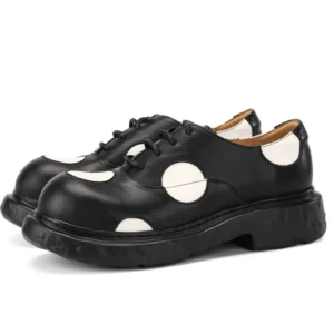 Stride™ Men’s Sports Derby Shoes – Color Block Leather Casual Sneakers, Height-Increasing 1