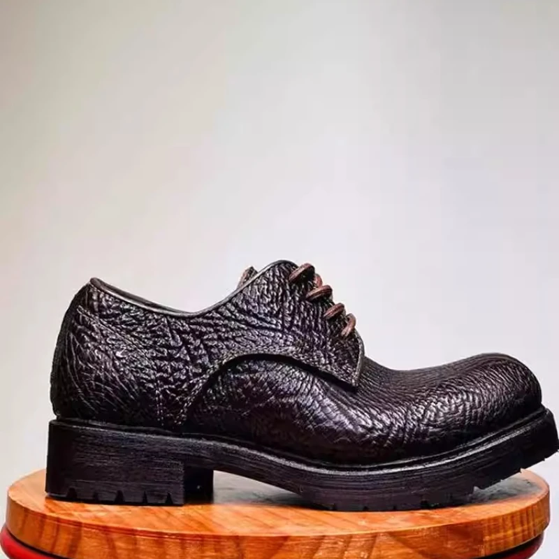 BisonCraft™ Goodyear-Welted Derby Shoes – Handmade Genuine Leather Men’s Dress Shoes 3