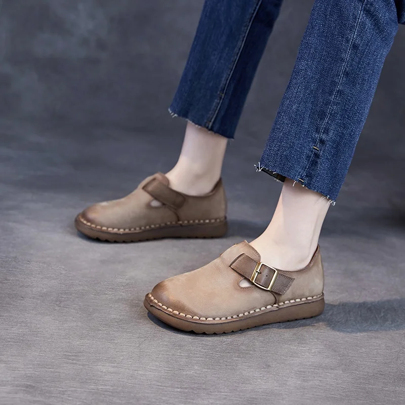 Women’s Retro Leather Loafers | UnityPuremax™ Handmade Slip-On Flats 6