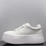 UNITYPUREMAX Little White™ — Korean Genuine Leather Height-Boost Sneakers, Hidden 5–8cm Lift, Sponge-Cake Sole, White/Black, Sizes 38–43 2