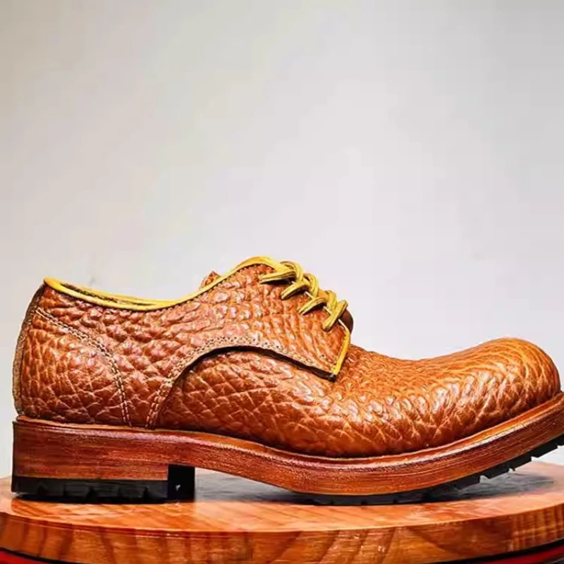 BisonCraft™ Goodyear-Welted Derby Shoes – Handmade Genuine Leather Men’s Dress Shoes 2