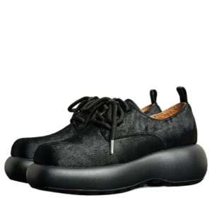 UNITYPUREMAX™ Horsehair Leather Derby Shoes – Height Boost & Breathable Comfort 1