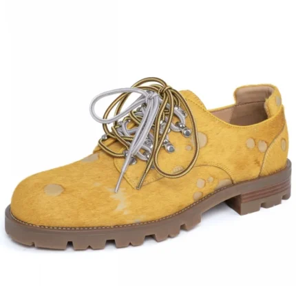 Retro Style Spot Genuine Horsehair Leather Round Toe Casual Shoes for Men | UNITYPUREMAX Platform Height Increasing Footwear 7