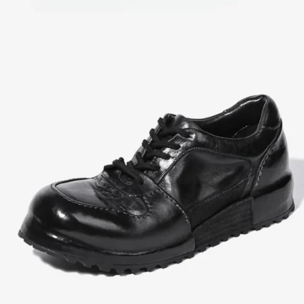UNITYPUREMAX™ Handmade Retro Board Shoes – Men’s Cowhide & Horsehide Leather Sneakers, Goodyear Thick Sole Casual Dad Shoes 2