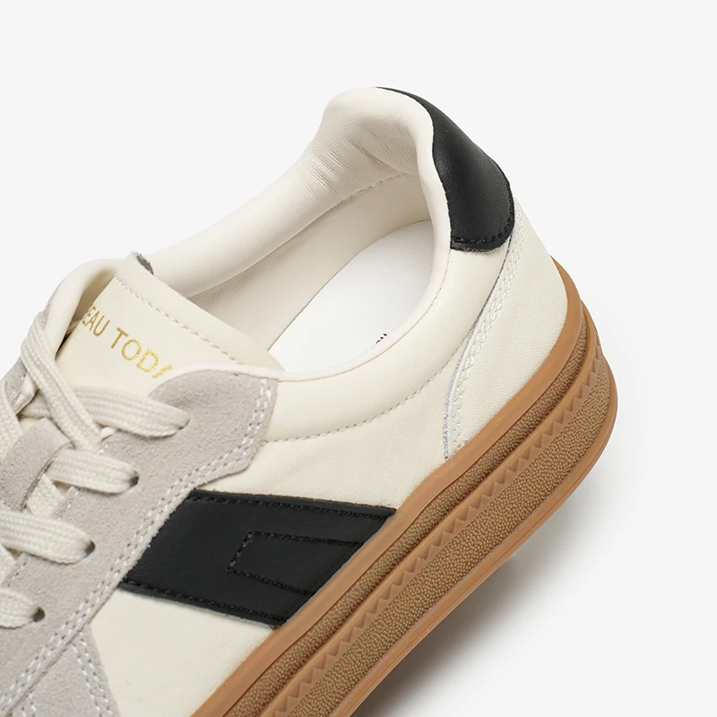 PatchLuxe™ Handmade Women’s Casual Sneakers – Cow Suede & Leather Patchwork Trainers 4