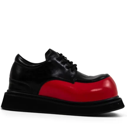 EuroMax™ Men’s Red & Black Wide Derby Shoes – Comfortable Leather Dress & Casual Shoes 2