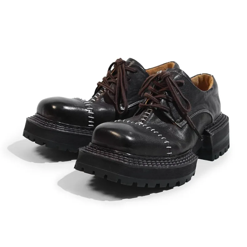 Equinox™ Handmade Horsehide Casual Shoes – Vintage Square Toe Derby 6 Equinox™ Handmade Horsehide Casual Shoes – Vintage Square Toe Derby 6