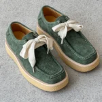 Thick-Soled Luxurious Suede Derby Sneakers – Unisex Handmade Casual Spring Shoes 2