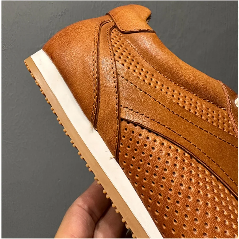 IronStride™ Handmade Horsehide Sneakers – Men’s Premium Leather Running Shoes 6