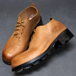 UNITYPUREMAX™ Retro Goodyear Derby Shoes – Handmade Vintage British Style 1