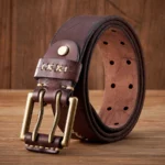 UNITYPUREMAX™ 3.8CM Men’s Genuine Leather Tactical Belt – Double-Needle Buckle 4