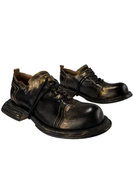British Style Youth™ Genuine Leather Platform Casual Shoes for Men | Handmade Cowhide Lace-Up 2