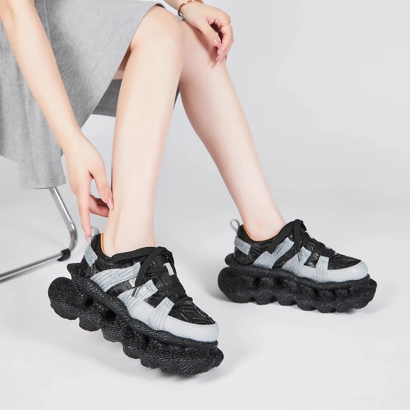 3DStride™ HeightBoost Sneakers – Unisex Leather & TPU Casual Shoes 3