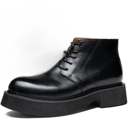 British Design Genuine Leather Platform High Top Shoes for Men | UNITYPUREMAXâ„¢ 2