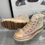 UNITYPUREMAX™ Women’s Gradual Change Embroidery High-Top Canvas Shoes | Retro Thick-Soled Dirty Board Sneakers 5